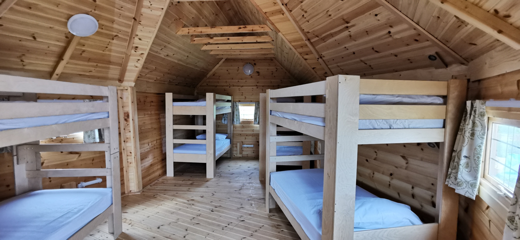 Timber yurts bunk beds